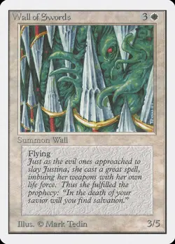 Wall of Swords Unlimited HEAVILY PLD White Uncommon MAGIC MTG CARD ABUGames - Image 1