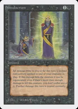 Simulacrum Unlimited HEAVILY PLD Black Uncommon MAGIC GATHERING CARD ABUGames - Image 1