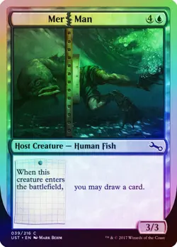Mer Man FOIL Unstable NM Blue Common MAGIC THE GATHERING MTG CARD ABUGames - Image 1