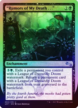 Rumors of My Death . . . FOIL Unstable NM Black Uncommon MAGIC CARD ABUGames - Image 1