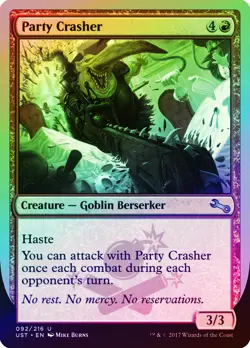 Party Crasher FOIL Unstable NM Red Uncommon MAGIC THE GATHERING CARD ABUGames - Image 1
