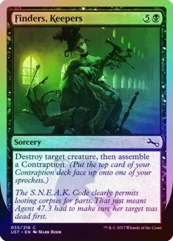 Finders, Keepers FOIL Unstable NM Black Common MAGIC GATHERING CARD ABUGames - Image 1