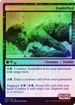 Zombified FOIL Unstable NM Black Uncommon MAGIC THE GATHERING CARD ABUGames - Image 1