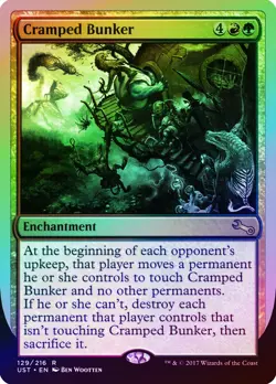 Cramped Bunker FOIL Unstable NM Red Green Rare MAGIC GATHERING CARD ABUGames - Image 1