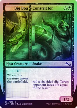 Big Boa Constrictor FOIL Unstable NM Black Common MAGIC MTG CARD ABUGames - Image 1
