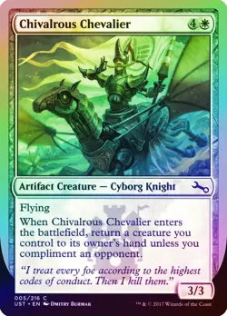 Chivalrous Chevalier FOIL Unstable NM Artifact White Common MTG CARD ABUGames - Image 1