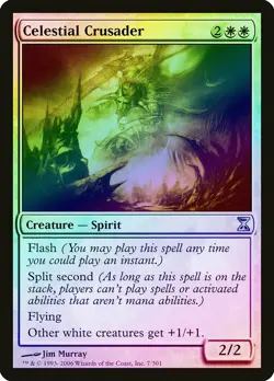 Celestial Crusader FOIL Time Spiral NM White Uncommon MAGIC MTG CARD ABUGames - Image 1