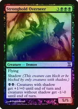 Stronghold Overseer FOIL Time Spiral PLD Black Rare MAGIC MTG CARD ABUGames - Image 1