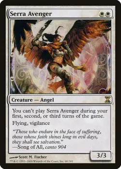Serra Avenger Time Spiral NM White Rare MAGIC THE GATHERING MTG CARD ABUGames - Image 1