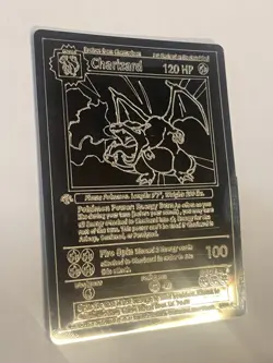 Charizard Base Set 1st Edition Stainless steel Card - Image 2