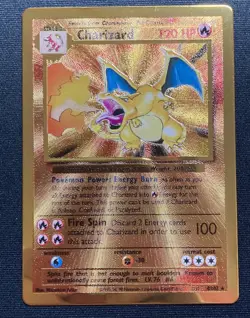 Charizard Gold Metal Promo 2021 Pokemon Celebrations Ultra-Premium Collection #4 - Image 1