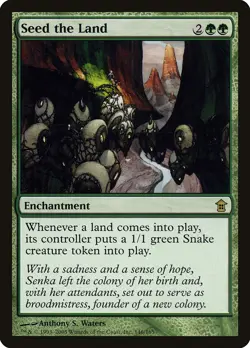 Seed the Land Saviors of Kamigawa NM Green Rare MAGIC GATHERING CARD ABUGames - Image 1