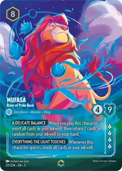 Mufasa - Ruler of Pride Rock (Enchanted) - Near Mint Holofoil Lorcana - Image 1