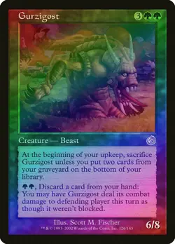 Gurzigost FOIL Torment HEAVILY PLD Green Rare MAGIC THE GATHERING CARD ABUGames - Image 1