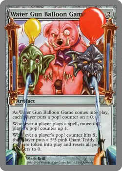 Water Gun Balloon Game Unhinged PLD Artifact Rare MAGIC MTG CARD ABUGames - Image 1