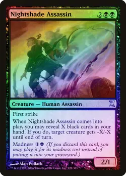 Nightshade Assassin FOIL Time Spiral NM Black Uncommon MAGIC MTG CARD ABUGames - Image 1