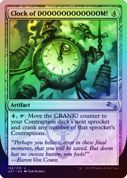 Clock of DOOOOOOOOOOOOM! FOIL Unstable NM Artifact Uncommon MTG CARD ABUGames - Image 1