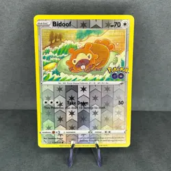 Bidoof Reverse Holo (Ditto) 059/078 PGO Pokemon GO Pokemon NM - Image 1