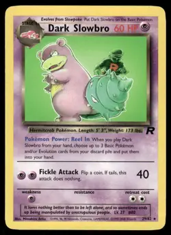 Pokemon Cards Dark Slowbro 29/82 Team Rocket Rare LP - Image 1