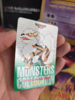 Pokemon Karte Card carddass Monsters collection green 1996 japanese Arcanine Ex- - Image 3