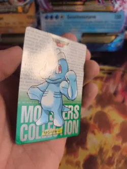 Pokemon Karte Card carddass Monsters collection Green 1996 japanese Machop Exc - Image 3