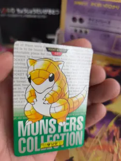 Pokemon Karte Card carddass Monsters collection Green 1996 japanese Sandshrew Ex - Image 2
