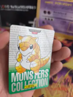 Pokemon Karte Card carddass Monsters collection Green 1996 japanese Sandshrew Ex - Image 5