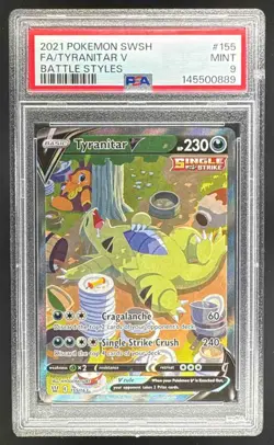 2021 Pokemon Sword & Shield Battle Styles 155 Tyranitar V PSA 9 145500889 - Image 1