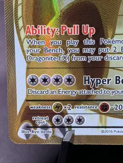 Pokemon TCG Dragonite ex 106/108 XY:Evolutions Set Full Art Holo Rare - Image 5