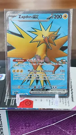 Pokemon TCG Zapdos ex Scarlet & Violet-151 192/165 Holo Ultra Rare - Image 1
