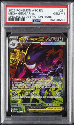 2026 POKEMON ASC EN-ASCENDED HEROES #284 MEGA GENGAR EX PSA 10 - Image 1