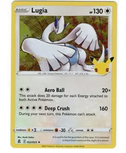 Pokemon Lugia Holo Rare Celebrations 022/025 NM/M - Image 1
