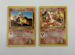 1st Edition Blaines Charmander & Charmeleon Gym Challenge - Pokemon Vintage NM - Image 1