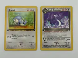 1st Edition Dratini And Dragonair Team Rocket - Pokemon Vintage NM - Image 1