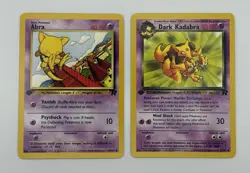 1st Edition Abra & Kadabra Team Rocket - Pokemon Vintage - NM - Image 1