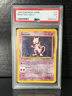 1999 Pokemon Game 10 Mewtwo-Holo PSA5 - Image 1