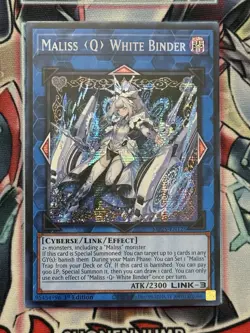 Yugioh! Maliss Q White Binder Prismatic Secret Rare Near Mint 1st Ed MP25-EN126 - Image 1