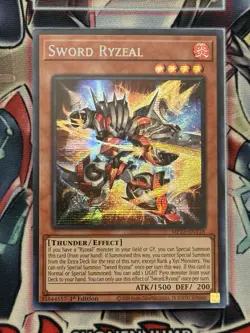 Yugioh! Sword Ryzeal Prismatic Secret Rare Near Mint 1st Edition MP25-EN118 - Image 1