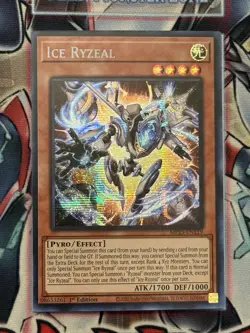 Yugioh! Ice Ryzeal Prismatic Secret Rare Near Mint 1st Edition MP25-EN119 - Image 1