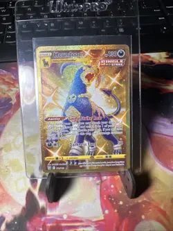 Pokemon 2021 Battle Styles Houndoom Secret Rare Card 179/163 Gold Shimmer - Image 1