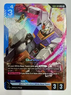 Gundam GD01-001 LR FOIL - Newtype Rising - Gundam Card Game RX-78-2 NM Foil - Image 1