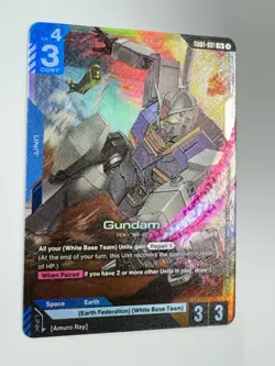 Gundam GD01-001 LR FOIL - Newtype Rising - Gundam Card Game RX-78-2 NM Foil - Image 3