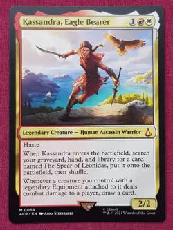 Magic The Gathering ASSASSIN'S CREED KASSANDRA EAGLE BEARER red/white card MTG - Image 1