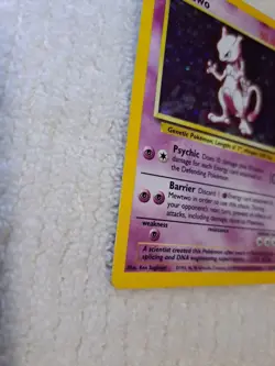 Mewtwo 10/102 Holo Base Set Pokemon Card First Edition - Image 4