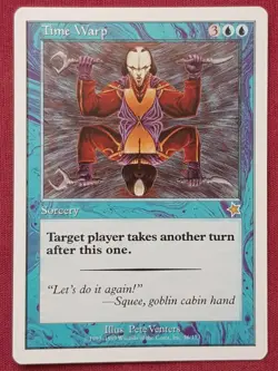 Magic The Gathering STARTER 1999 TIME WARP blue card MTG - Image 1