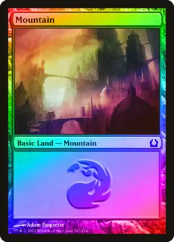 Mountain (267) FOIL Return to Ravnica NM Basic Land MAGIC MTG CARD ABUGames - Image 1