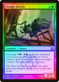 Drudge Beetle FOIL Return to Ravnica NM Green Common MAGIC MTG CARD ABUGames - Image 1