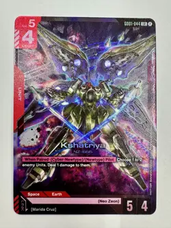 Kshatriya (GD01-044) - Newtype Rising #GD01-044 LR - NM Foil Gundam Card Game - Image 1
