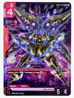 Kshatriya (GD01-044) - Newtype Rising #GD01-044 LR - NM Foil Gundam Card Game - Image 5