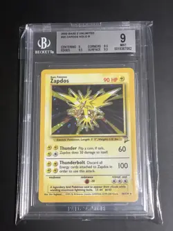 Zapdos #16/102 Base Set Holo Pokemon 1999 - BGS 9 MINT Card - Image 3